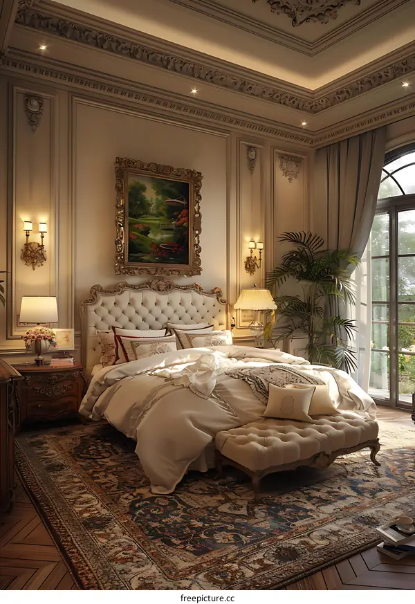 European-style luxury bedroom