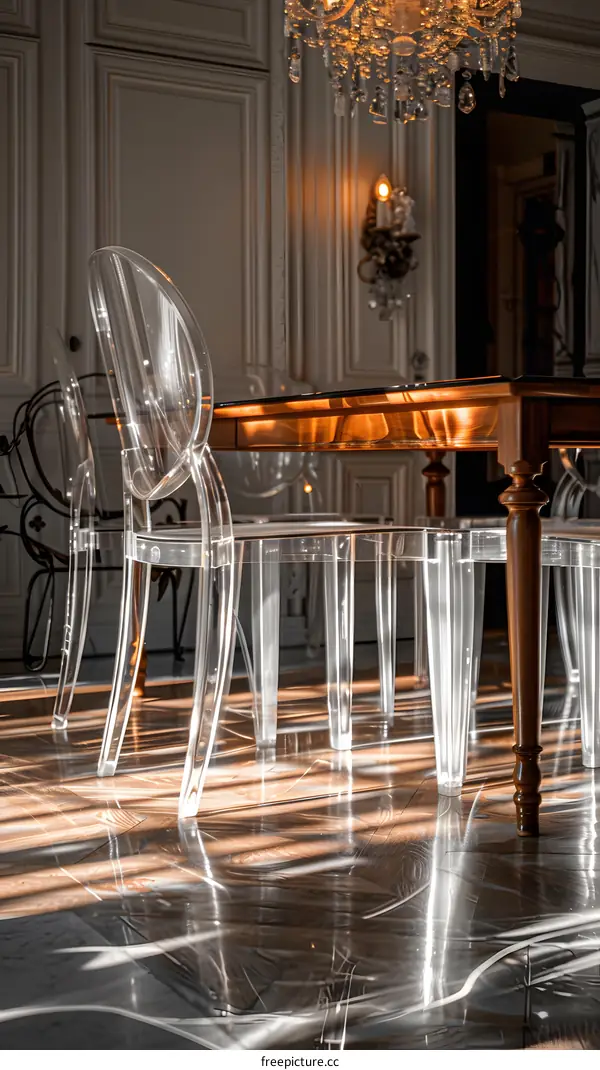Sunlight Streaming Through Dining Room Windows