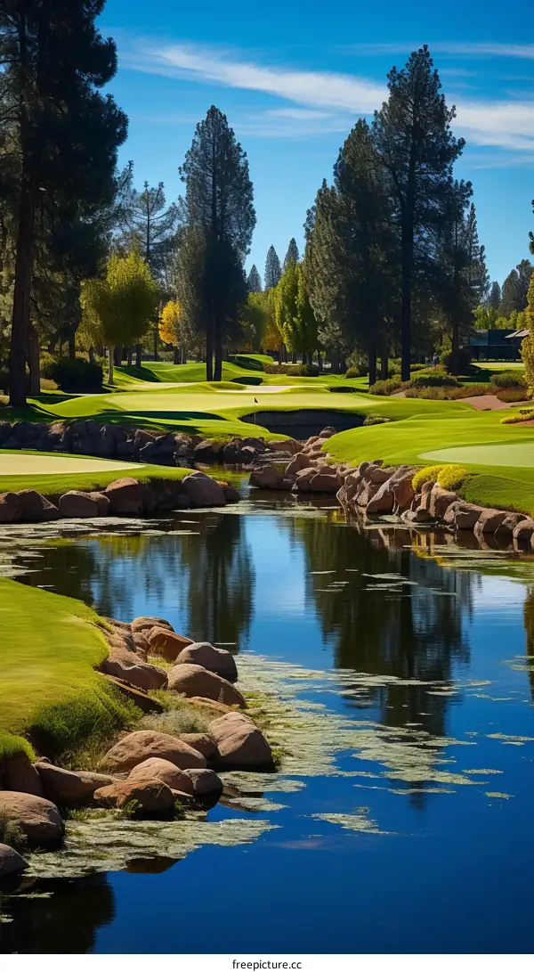 Water hazard on a golf course