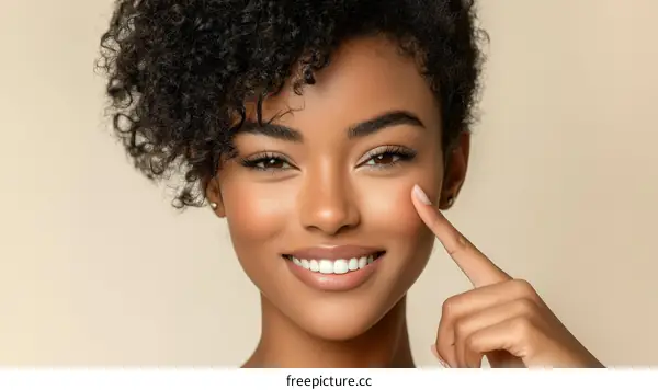 Beautiful Woman with Perfect Skin and Smile