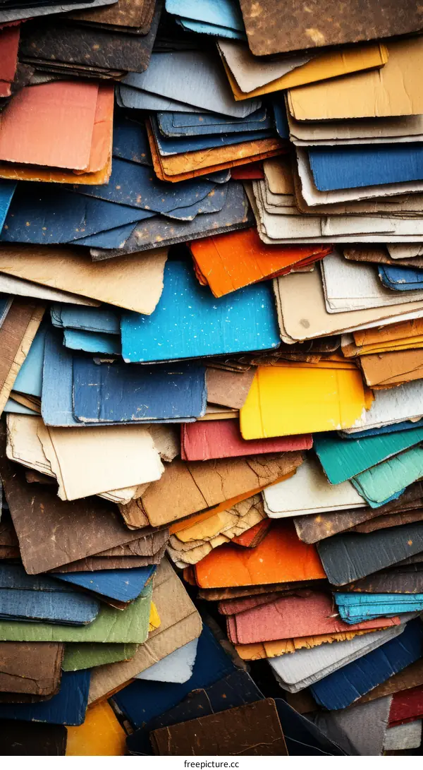 Colorful cardboard sheets