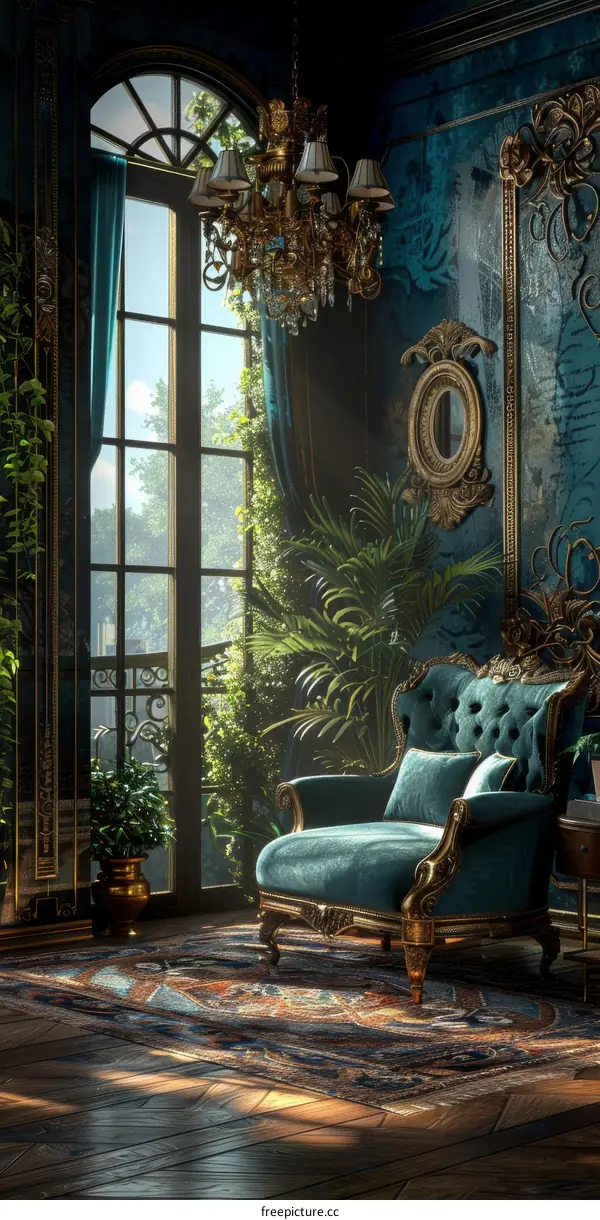 Elegant Luxurious Luxurious Interior Room Illustration