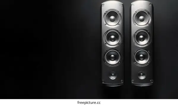 Modern Sound System Speakers Pair