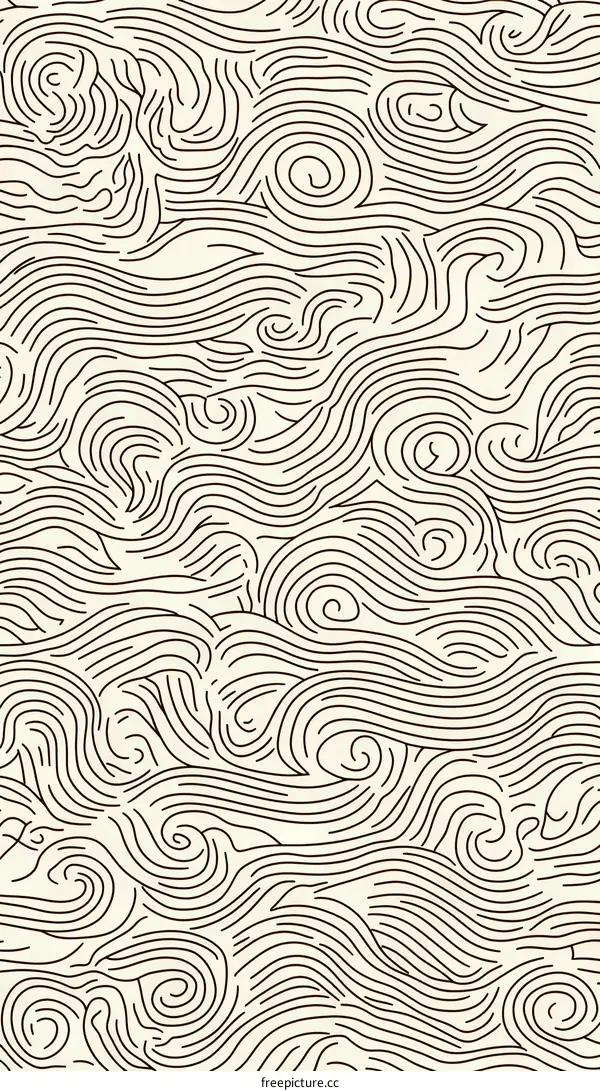 Abstract Line Art Seamless Pattern Design