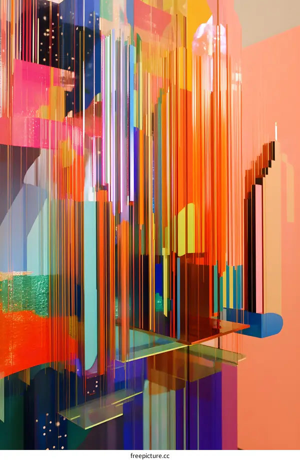 Abstract Colorful Geometric Shapes Background