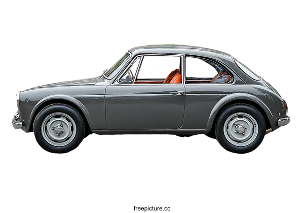 [Transparent Background PNG]Vintage Gray Coupe Classic Car Design