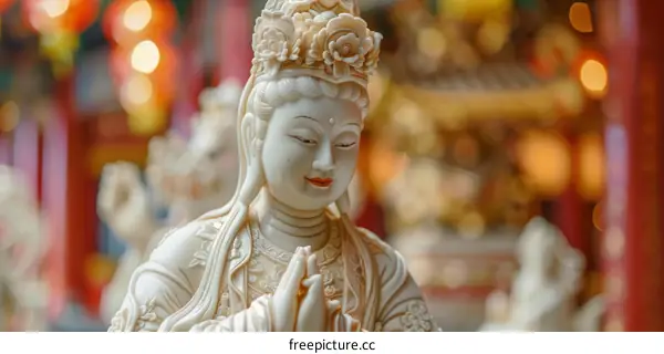 A Serene Expression: A Statue of a Chinese Goddess