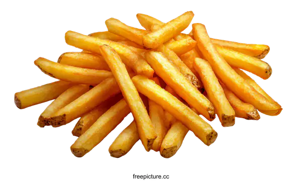 [Transparent Background PNG]Crispy French Fries Close Up