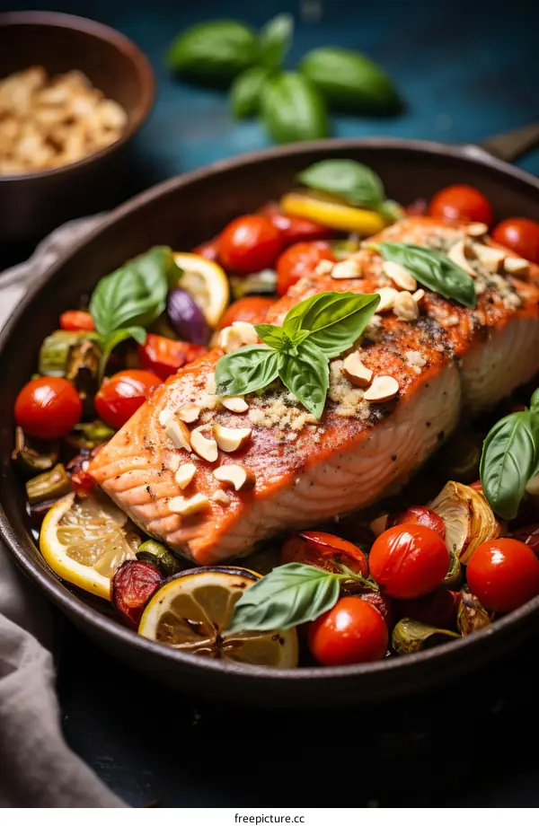 Healthy Salmon with Roasted Vegetables