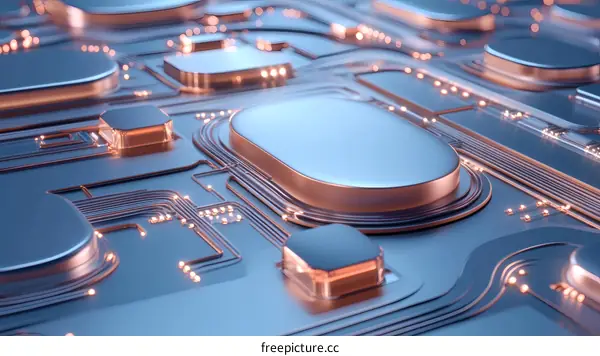 Abstract Circuit Board Technology Illustration