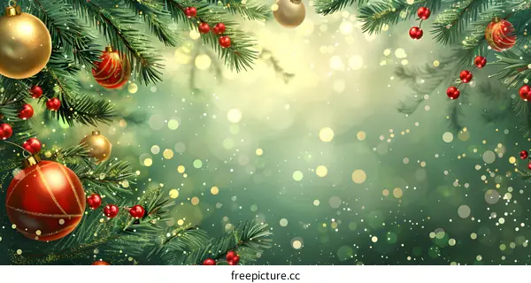 Christmas Tree Branches Decorated for Christmas