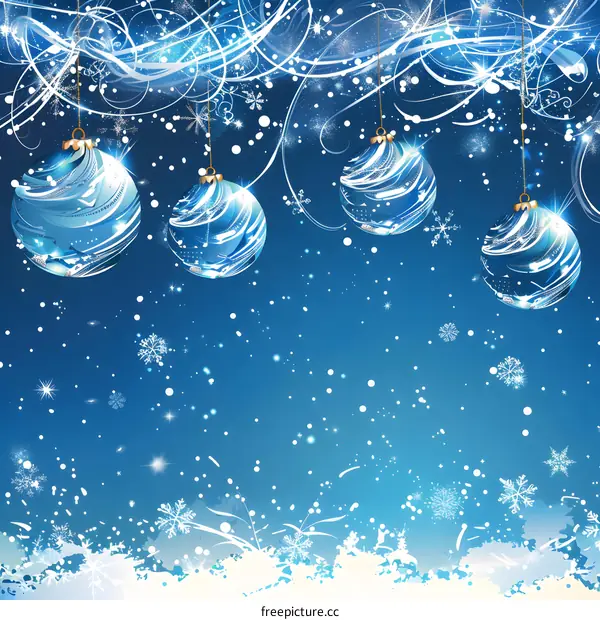 Christmas background with hanging balls