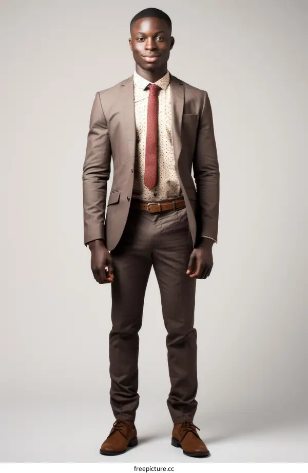 Studio portrait of a young African businessman