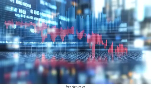 Abstract Financial Chart Visualization