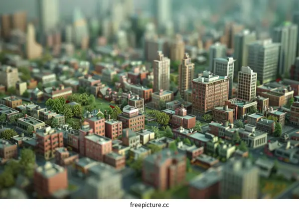 Tilt-Shift Miniature Cityscape