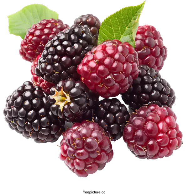 [Transparent Background PNG]Blackberries on a white background