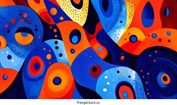 Abstract Colorful Shapes Composition
