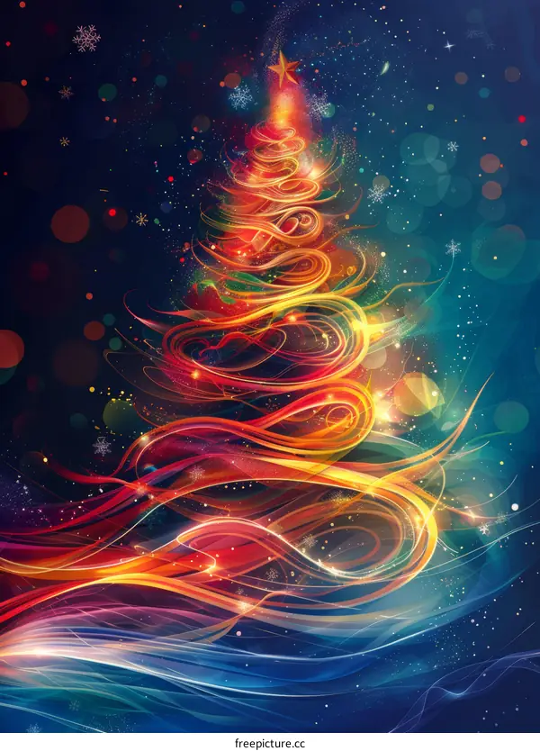 Christmas Tree Glowing with Festive Cheer