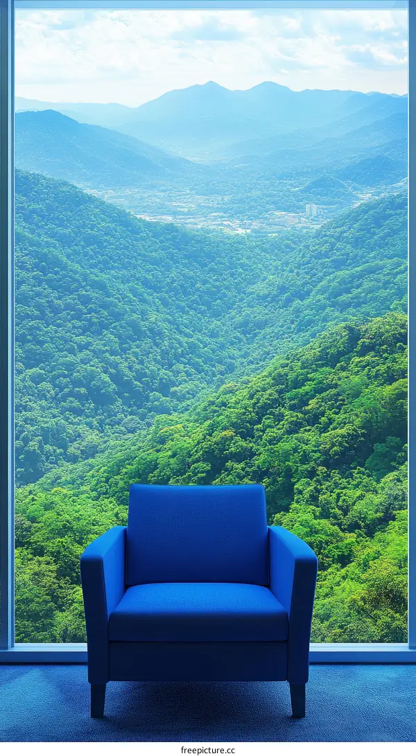 Mountain View Armchair in Blue