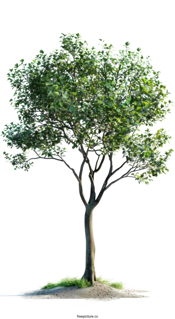 [Transparent Background PNG]Green Tree with White Background