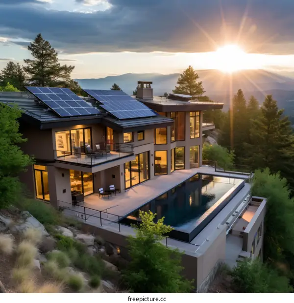 Luxury Modern Home with Infinity Pool and Mountain Views