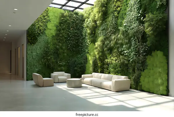 Modern Interior Design with Vertical Greenery Wall