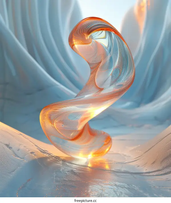 Abstract  Glass Sculpture  Modern Art  Design