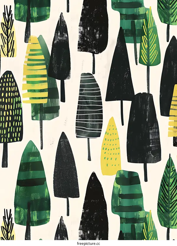 Abstract Tree Forest Art Pattern