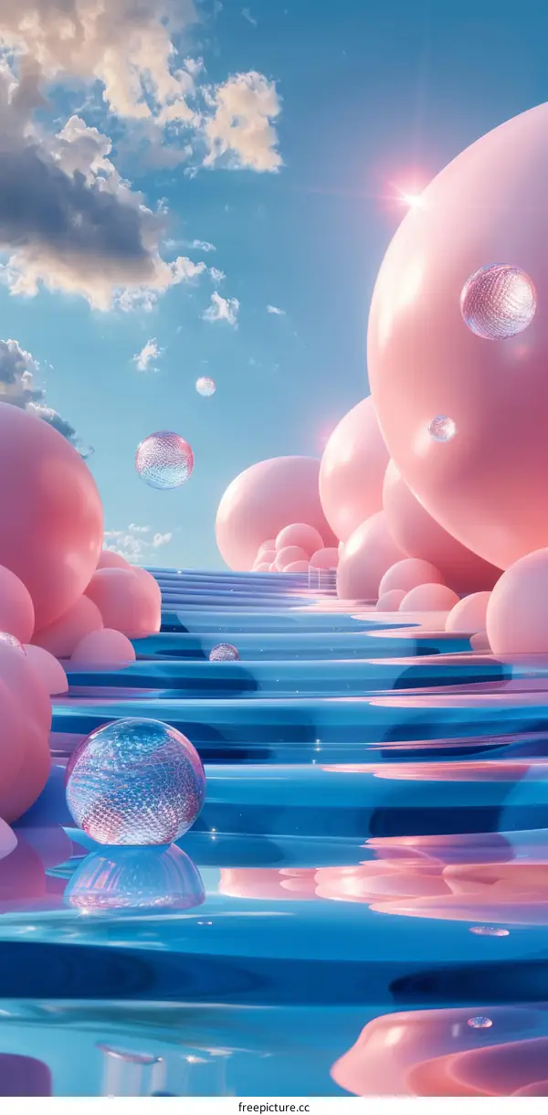 Abstract Pastel Bubble Skywalk