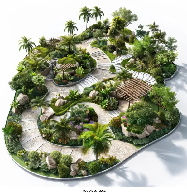 Aerial View of a Traditional Chinese Garden