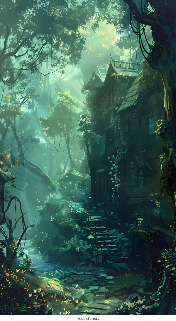 Forest House in a Dreamy Setting