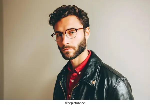 Close Up Portrait of a Stylish Caucasian Man