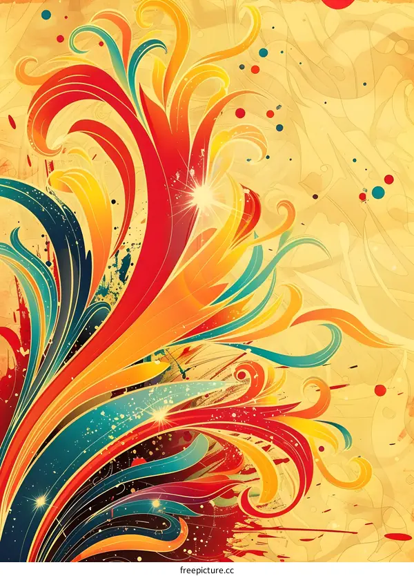 Colorful Abstract Floral Design