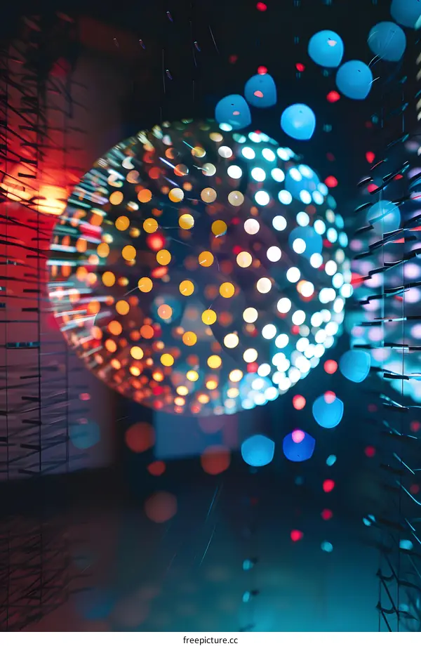 Abstract Colorful Lights Bokeh Background