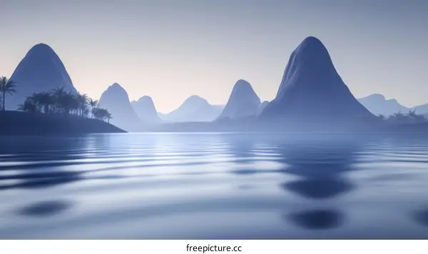 Tranquil Island Landscape at Dawn