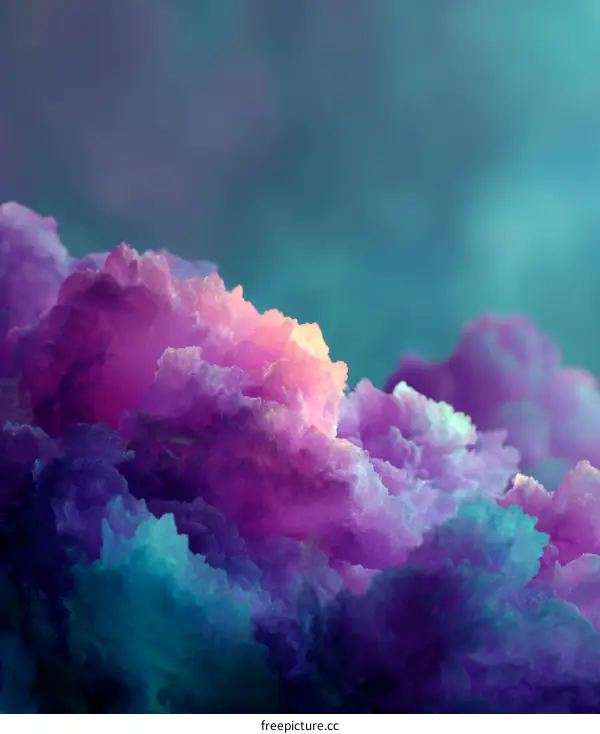 Abstract Colorful Cloud Formation
