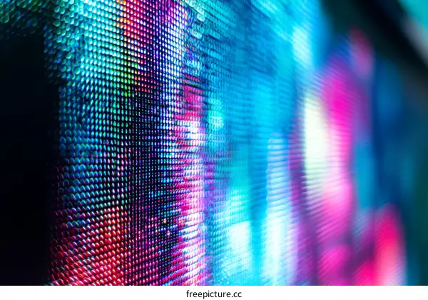 LED Display Colorful Vibrant Background