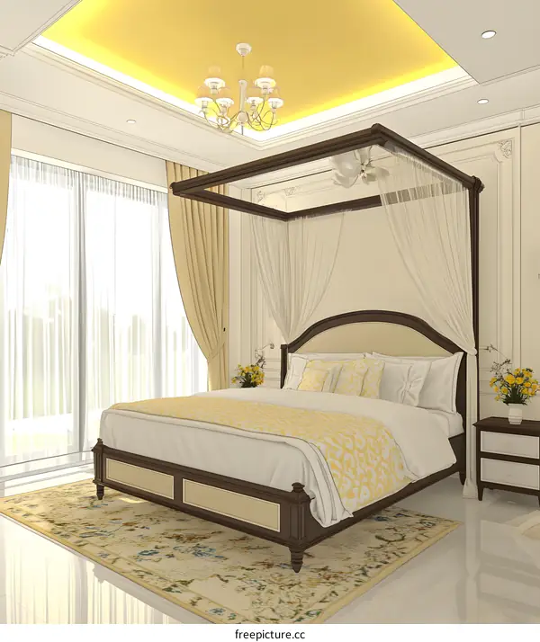 Luxury Bedroom Interior Design with Canopy Bed