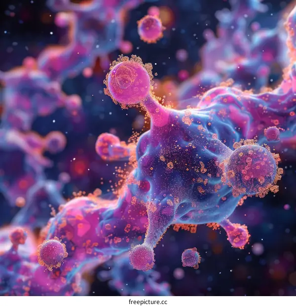 3D Illustration of a Virus Model