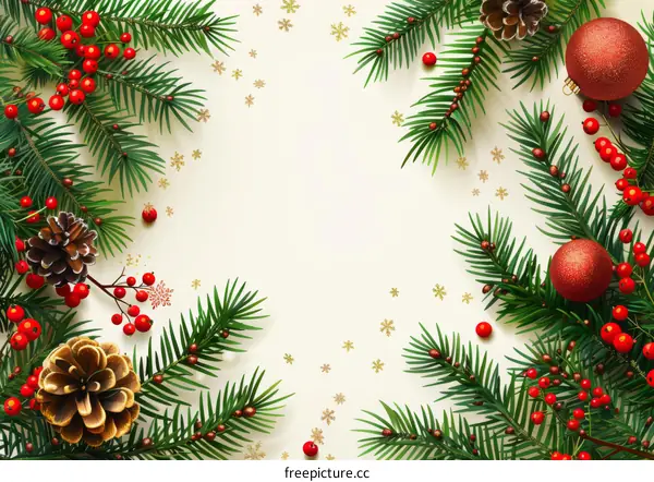 Christmas Tree Embellished with Ornaments and Lights