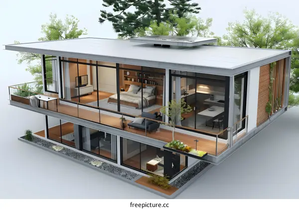 Modern minimalist villa