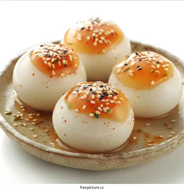 korean style soy sauce soft boiled egg