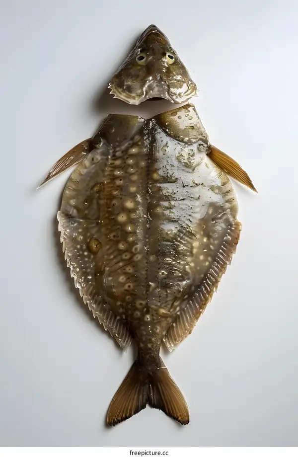 A fish that has been cut in half