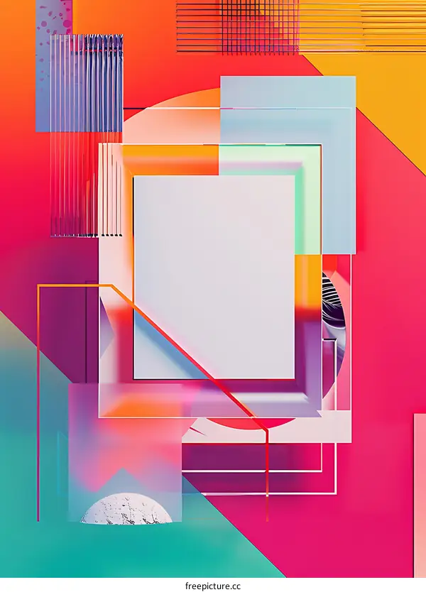 Abstract Geometric Design with Vibrant Colors