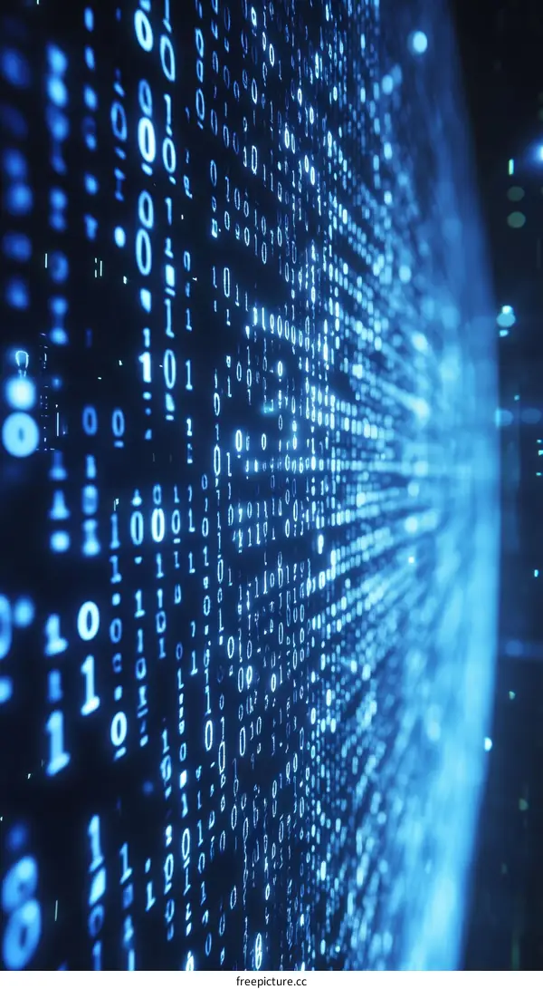 Abstract Binary Code Background Design