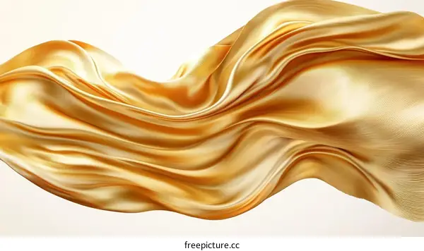 Golden Fabric Flowing Texture