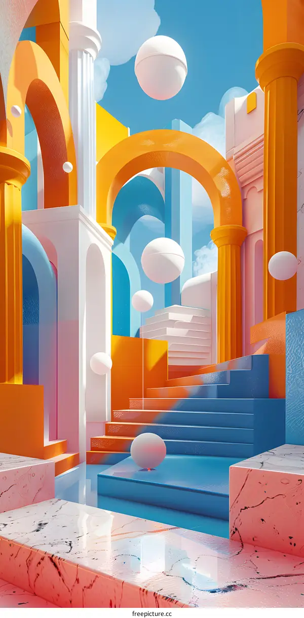 Abstract Architectural Scene