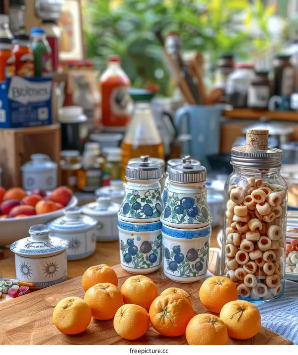 An Array of Delectable Treats on a Wooden Table