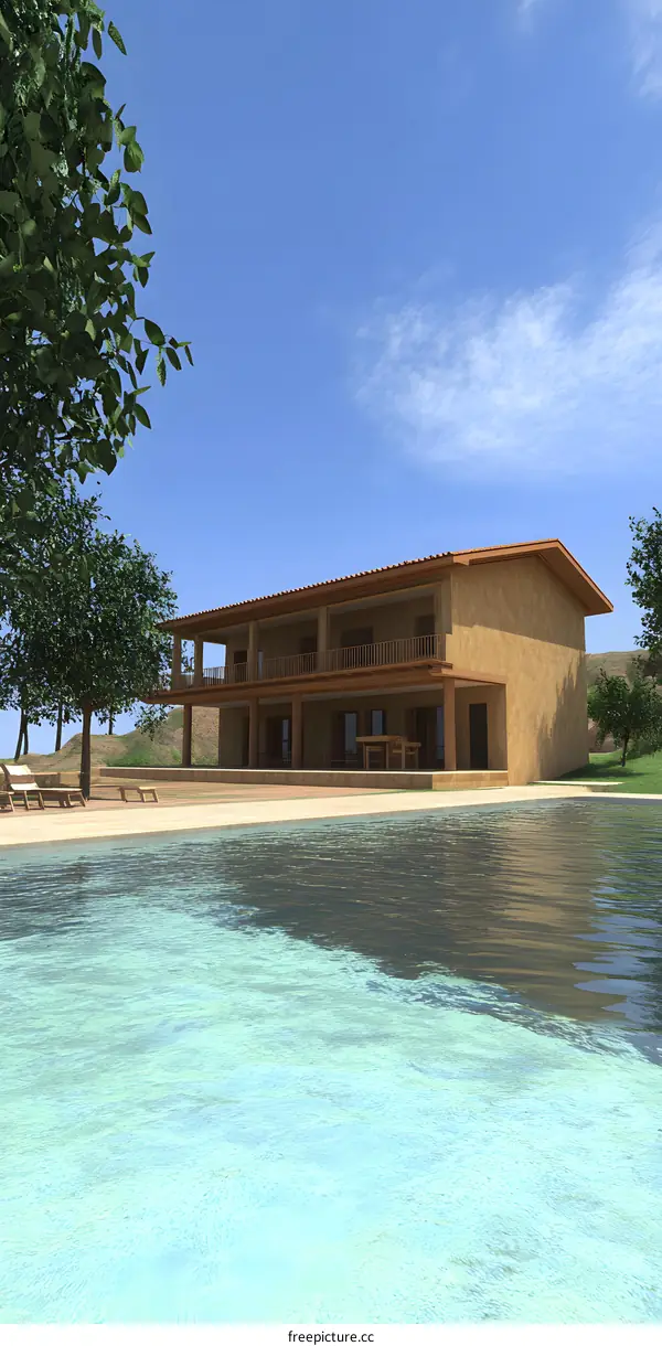 Modern House with Swimming Pool in the Countryside