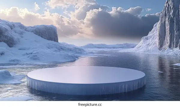 Winter Scene with Ice Platform